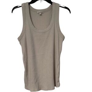 Prologue Women's Cream Ribbed Tank Top